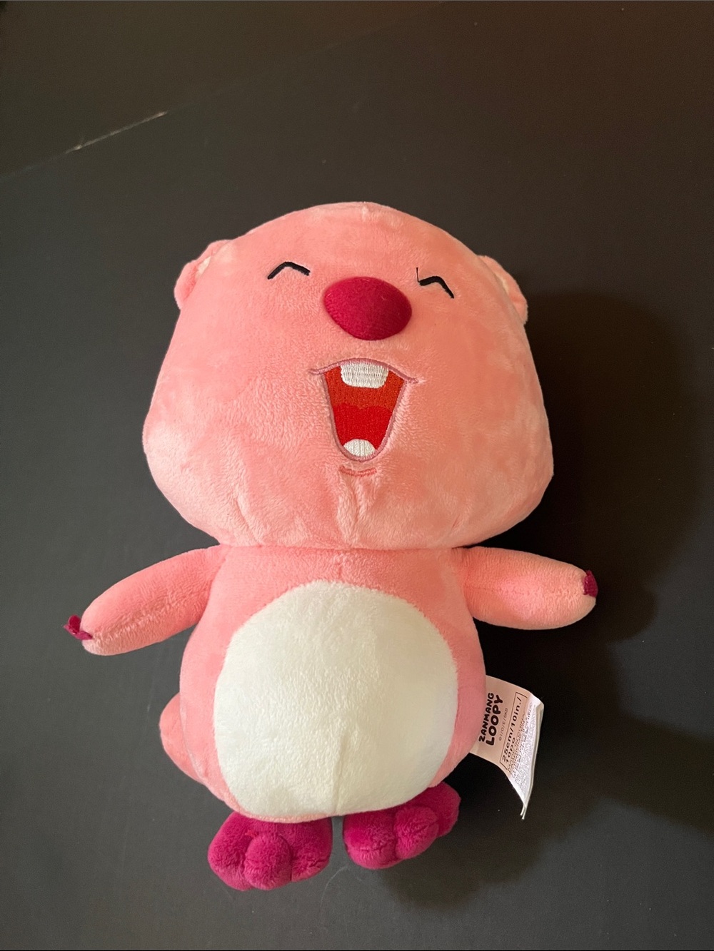 ZANMANG LOOPY Plush Original Pink Beaver Doll Happy Face Miniso 10”